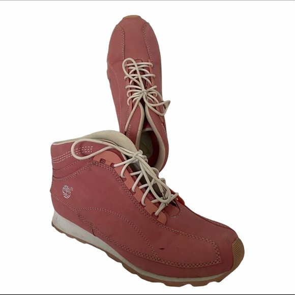 Timberland Barbie Pink Nubuck Ankle boots Leather shoes 8 - Picture 1 of 12